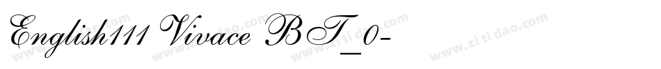 English111 Vivace BT_0字体转换